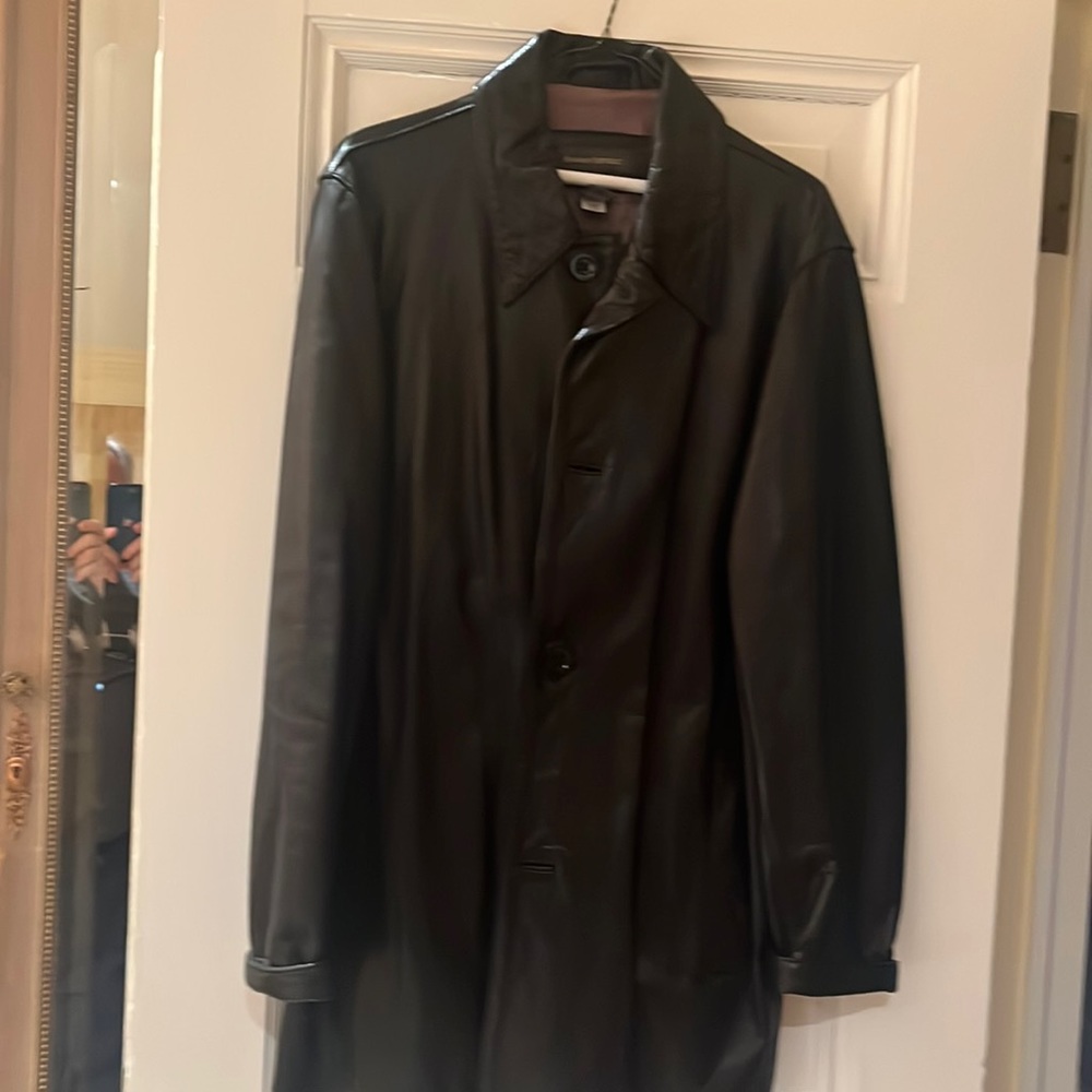 COPY - Worn only once this great soft leather but heavy jacket fall winter orsp…